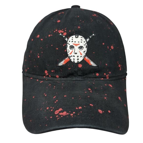 Friday The 13th Slideback Baseball Cap Black One Size Adjustable Embroidered - Picture 1 of 11